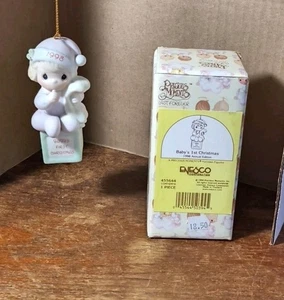 1998 PPrecious MOMENTS BABY'S FIRST CHRISTMAS ORNAMENT 455644 GIRL P11 - Picture 1 of 1
