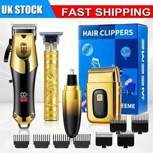 Professional Men Hair Clippers Trimmer Machine Cordless Beard Electric Shaver - Picture 1 of 56