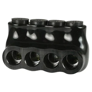 14-2 AWG Multi Tap Connector Insulated Single Side Entry 4 Ports Black Bagged - Picture 1 of 12