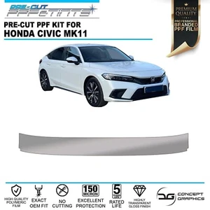 Rear Boot Entrance Stone Guard PPF Paint Protection Film Kit For Honda Civic 22+ - Picture 1 of 3