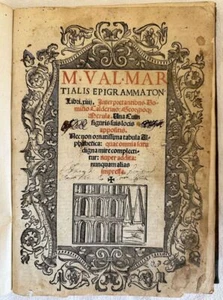 M. VAL. MARTIALIS EPIGRAMMATON MARCO VALERIO MARZIALE 1521 CALDERINI MERULA ILLS - Bild 1 von 9