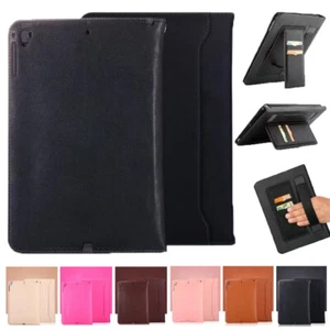 Leder Flip Wallet Smart Stand Cover für iPad 9. 8. 7. 6./5. Generation Hülle - Bild 1 von 30