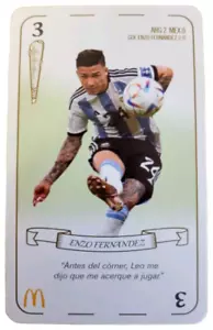 Panini McDonald's Argentina Soccer Card #3 Enzo Fernandez FIFA World Cup Champ - Picture 1 of 2