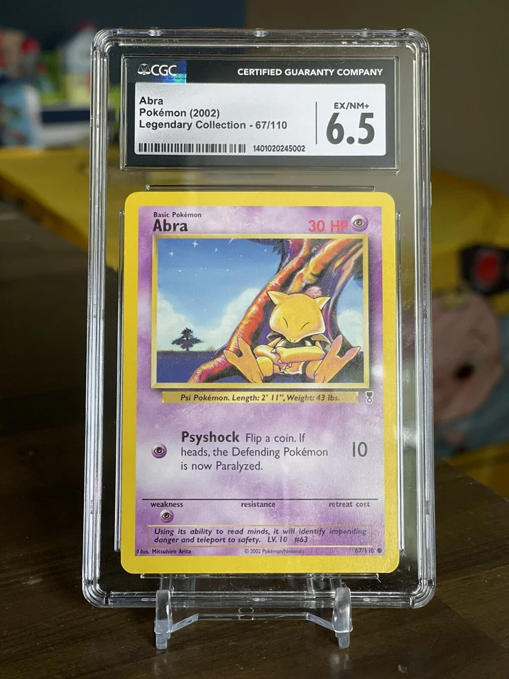 Pokemon CGC 6.5 EX/NM+ 2002 Legendary Collection Abra 67/110 - Image 1 of 1