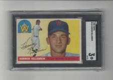1955 Topps #124 Harmon Killebrew Rookie RC Twins - SGC 3