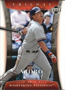 2005 Upper Deck Trilogy Washington Nationals Baseball Card #54 Jose Vidro