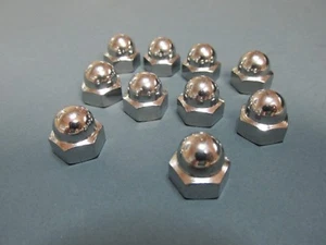 M8-1.25 ACORN DOME NUT CHROME STEEL JIS YAMAHA HONDA KAWASAKI SUZUKI (12 PACK) - Foto 1 di 3