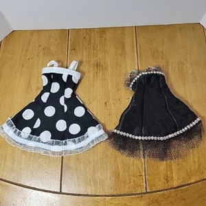 2 Handmade Dresses Made For Barbie & Similar Size 11½" Fashion Dolls Made TX USA - Picture 1 of 6