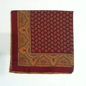 BARBARA BLANK MENS NEW 100%SILK POCKET SQUARE SIZE: 16.5" X 16.5" - Picture 1 of 4