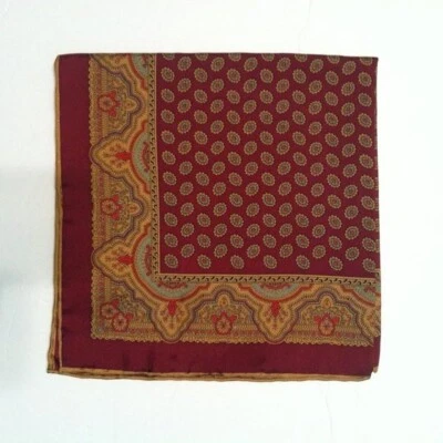 BARBARA BLANK MENS NEW 100%SILK POCKET SQUARE SIZE: 16.5" X 16.5" - Image 1 of 4