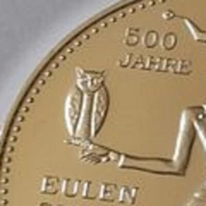 Eule Owl Medaille 2011 500 Jahre Till Eulenspiegel versilbert ca. 9,86 g - Bild 1 von 3