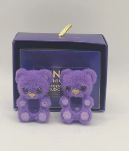Rainbow High Mini Accessories Studio Shoes Krystal Purple Teddy Spippers  - Picture 1 of 4