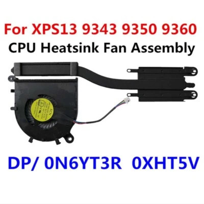 FOR Dell XPS13 9343 9350 9360 Cooling Fan Heatsink 06YT3R 6YT3R XHT5V 0XHT5V - Image 1 of 4