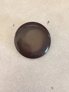 Vintage 40s Mid Century Large Smooth Round Brown Plastic Shank Button 3.5cm - Picture 1 of 4