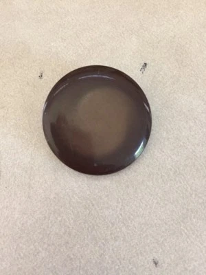 Vintage 40s Mid Century Large Smooth Round Brown Plastic Shank Button 3.5cm - Image 1 of 4