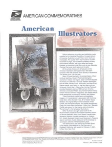 #618 34c American Illustrators #3502 USPS pannello francobolli commemorativi - Foto 1 di 1