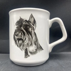 Vintage Schnauzer Dog Ceramic Coffee Mug Made In England with Small Chip - Picture 1 of 8