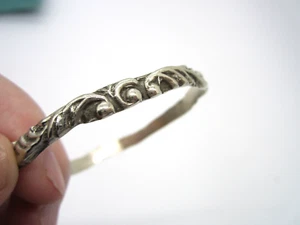 Bracciale Estate Vintage Elegante Artistico Argento Sterling Fuso 18 Grammi - Foto 1 di 4