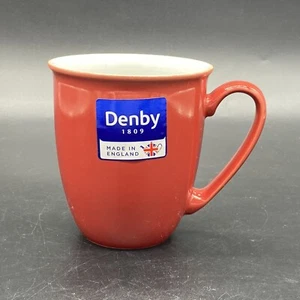 Denby Everyday Salsa Rot Gebogen Tassen Kaffee Tee Tasse Brandneu - Bild 1 von 5