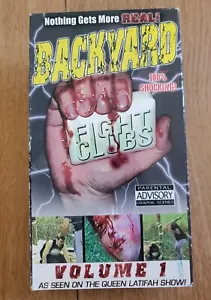 Backyard Fight Clubs Volume 1 VHS 2000 Extreme Hardcore Wrestling REAL GORE !!! - Picture 1 of 14