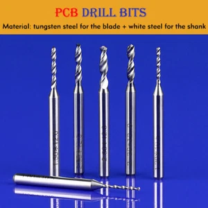 10pcs PCB Milling Cutter Carbide CNC Router Bit 0.2mm - 2.5mm punching drill - Picture 1 of 11