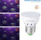 110V-240V E27 60leds Full Spectrum Plant Grow Light Bulb Plant tent Hydroponics