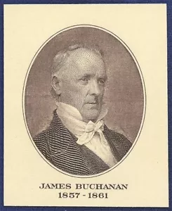 DE COLECCIÓN American Bank Note Co. grabado: presidente james buchanan (125) - Imagen 1 de 1