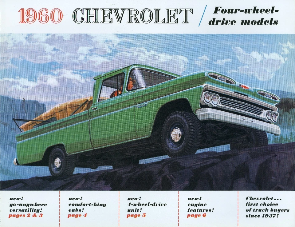 Camión Chevrolet 1960 - modelos de tracción en las 4 ruedas folleto de ventas Foto 1 de 1