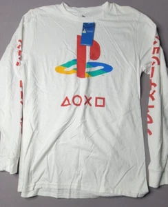 Camiseta para hombre PlayStation negra manga larga logotipo gráfico Japón talla M nueva con etiquetas 0166 - Imagen 1 de 8