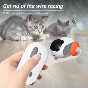 Interactive Smart Electric Cat Toy Remote Control Automatic Car Orange New - Picture 1 of 3