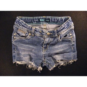 LEVIS GIRLS CUTOFF JEAN SHORTS W 20 MEASURED Tag 6X Kids Adjustable Waist Blue - Picture 1 of 9