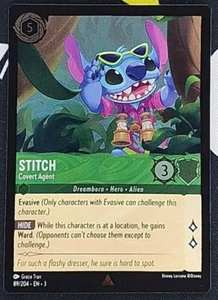 Disney Lorcana - Stitch - Covert Agent 89/204 - Cold Foil - Into the Inklands - Imagen 1 de 1