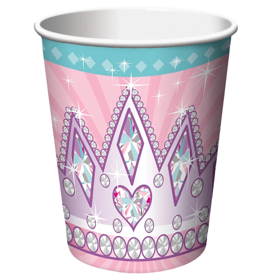 Princess Cups Party Paper Cups 8ct Girls Birthday Favor Party decoration Supply - Image 1 of 2