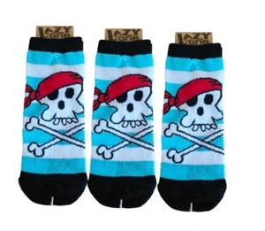 3 x Lazyone Kids Socks Boys Pirate Cotton Rich Ankle Socks Sizes D185 - Picture 1 of 6