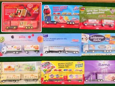 IN Set 9 Trucks Trailers Werbemodelle Müller among Others Mint! Boxed 1704-07-81 - Image 1 of 4