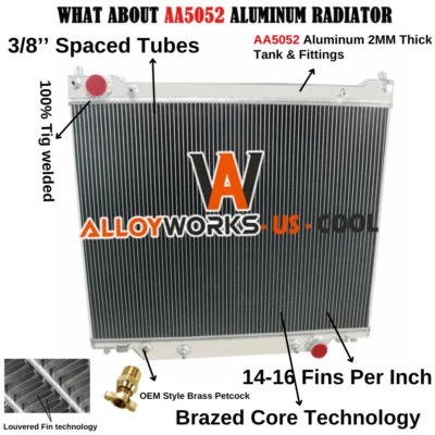 4-Row Radiator Fits 1997-2014 Ford E150 E250 E350 E450 Econoline 5.4 V8 7.3 6.8 - Image 1 of 4