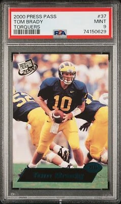 Tom Brady 2000 Press Pass #37 Torquers PSA 9 Foto 1 de 2