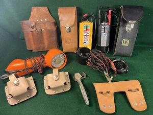 Vintage Lineman Electrician Contractor Gear Test Equipment Tool Lot - Picture 1 of 9
