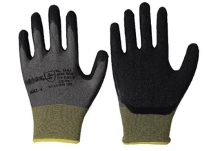 SOLIDSTAR Nylon-Feinstrick-Handschuhe mit Latex-Beschichtung grau/schwarz 7-11 - Bild 1 von 6