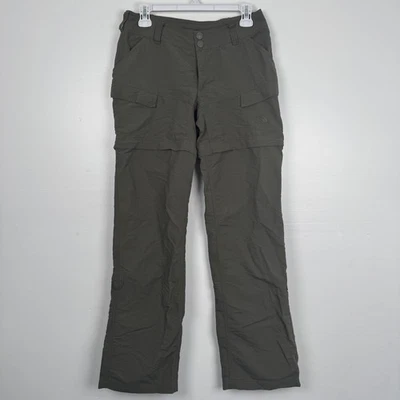 North Face Convertible Pants Womens 2 (28x32) Long Green Outdoor Zip Off Cargo - Image 1 of 4