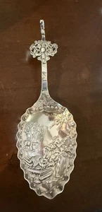 Rare Dutch Silver Abraham Sacrificing Isaac Tea Caddy Spoon Fantastic Look - Picture 1 of 17