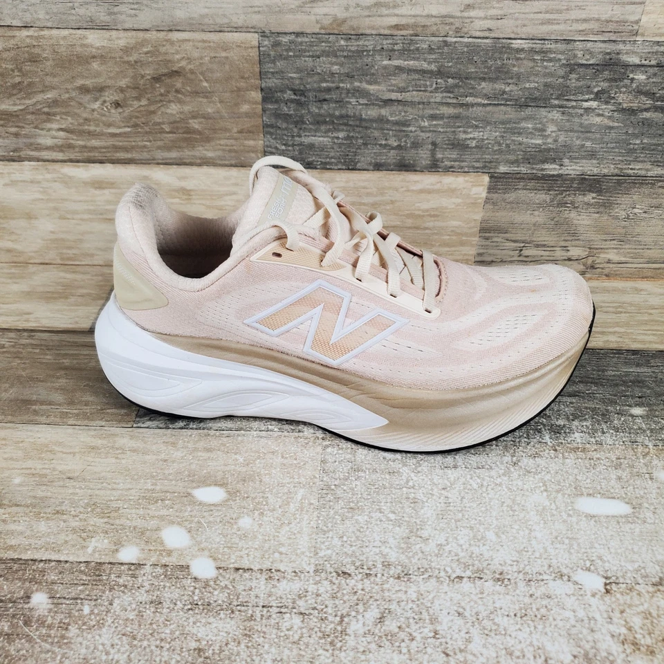 New Balance Fresh Foam X More V6 Women Shoe Sz 8.5 B Beige Lace Up Sneaker - Image 1 of 4