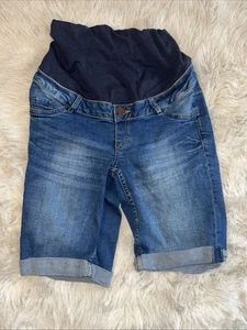 Over Bump Maternity Denim Shorts Peacocks. UK 8 - Picture 1 of 4