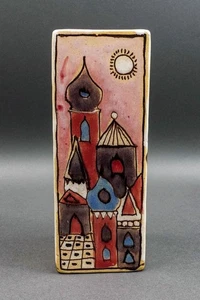 Jarrón de cerámica artística vintage de mediados de siglo de Italia Elio Schiavon (1925-2004) - Imagen 1 de 7