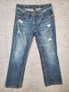 Affliction Cooper Relaxed Boot Jeans Men 32x30 Thick Stitching Distressed Grunge - Picture 1 of 17