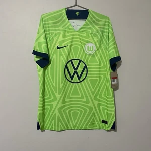 Nike VFL Wolfsburg 2022/23 Green Home Stadium Jersey Men’s Large BNWT $90 - Picture 1 of 4