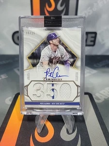 2022 Topps Luminaries Pete Alonso Hit Kings Relic Auto  1/15 Game Used Mem - Picture 1 of 2