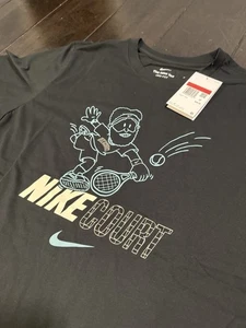 NUEVO CON ETIQUETAS Nike Camiseta de Tenis para Cancha DriFIT Hombres Talla Grande Negra HF6219-010 - Imagen 1 de 7
