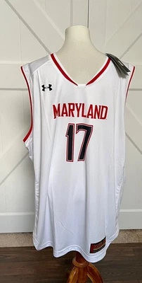 Camiseta deportiva de baloncesto Under Armour Maryland Terrapins blanca para hombre talla 2XL nueva con etiquetas Foto 1 de 4