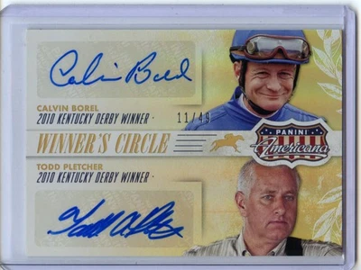 2015 Panini Americana Winner's Circle AUTO Calvin Borel / Todd Pletcher #11/49 - Image 1 of 2